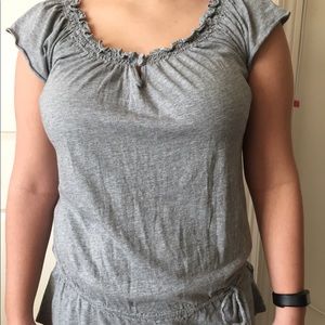 Gray stretch top